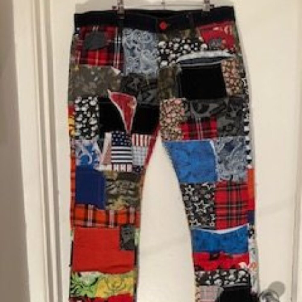 Rare! Unique! Rag Patch Jeans 38 NWT